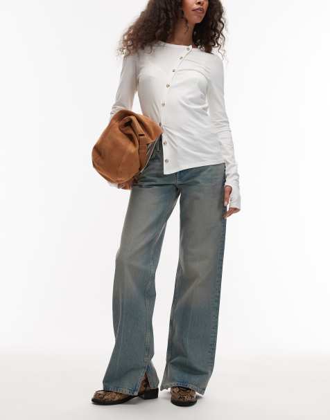 & Other Stories - Flare bootcut jeans in blauw met lichte wassing - view 1