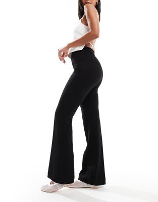 & Other Stories flare leg tailored pants in black