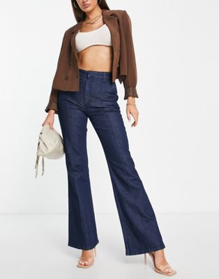 & Other Stories flared jeans in mid blue  - ASOS Price Checker