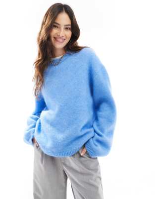 & Other Stories - Flauschiger Strickpullover aus superweichem Mohair in Blau