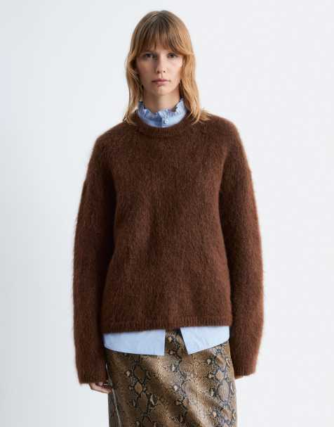 & Other Stories – Flauschiger Strickpullover aus superweichem Mohair in Mokkabraun - view 1