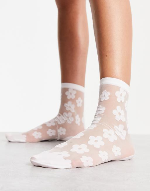 & Other Stories - Flavia - Sokken met bloemenprint in wit