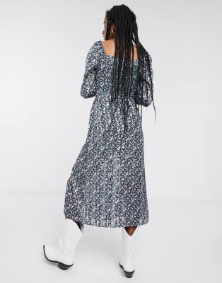 & other stories floral midi dress