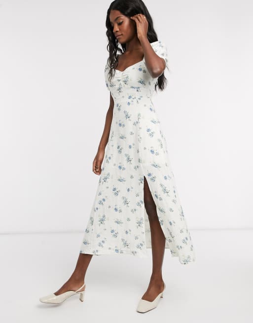 Asos white clearance dress with flowers