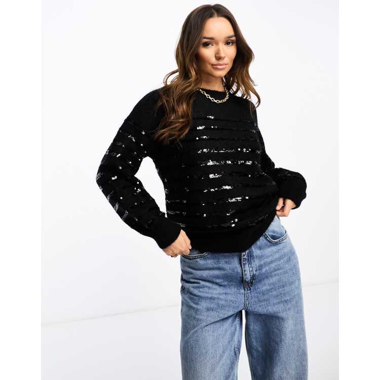 Black store sequin sweater