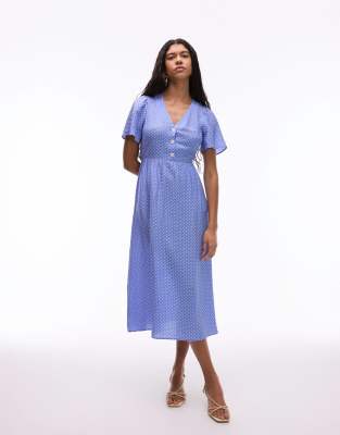 & Other Stories Flutter Sleeve Midaxi Dress In Multi