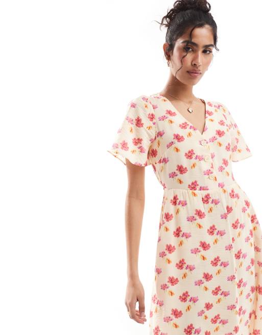 vineyard vines smocked midi dress Carolina Smocked Midi Dress-Cognanc, Floweret Vine