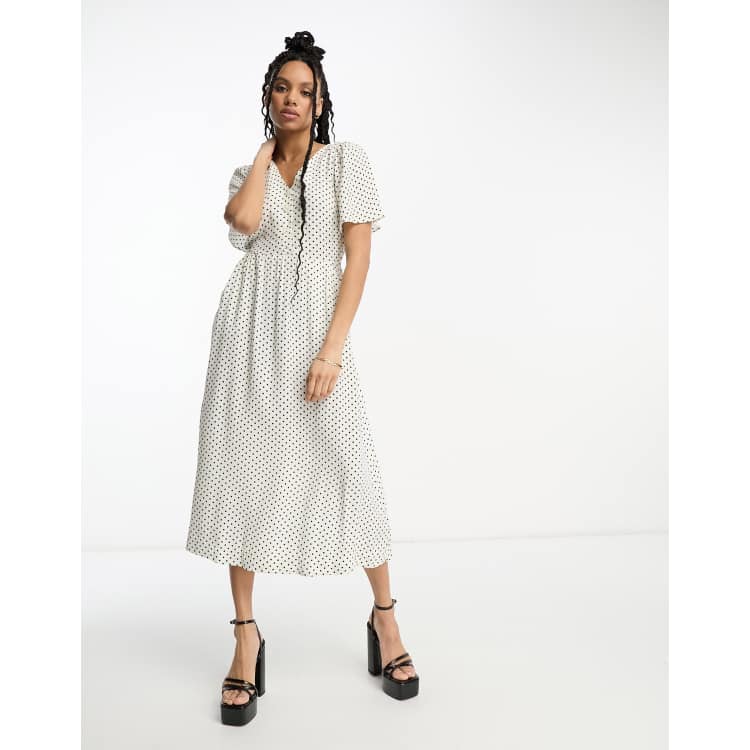 Leith flutter sleeve midi dress hotsell