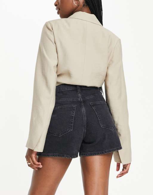 & Other Stories – Forever – Svarttvättade jeansshorts i bomull - BLACK, 3 av 4