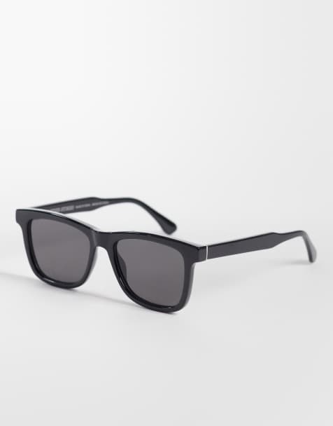 & Other Stories - Gafas de sol negras cuadradas con funda de lino - view 1