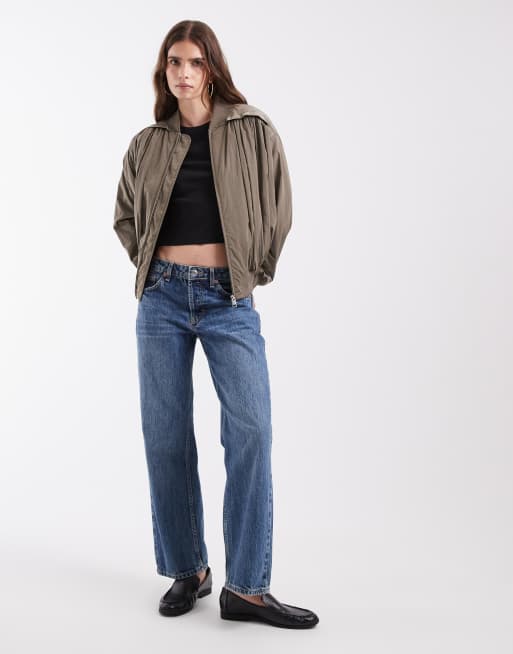 & Other Stories gathered bomber jacket in mole, 2 of 4
