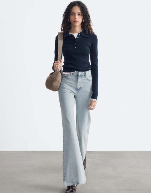 & Other Stories gebreide polotrui in navy, 3 van 4