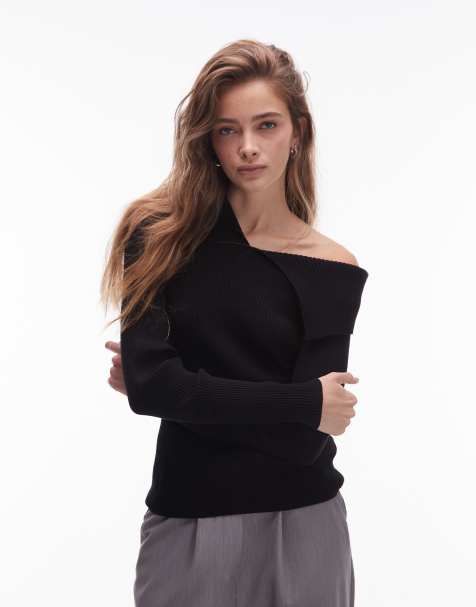 & Other Stories - Gebreide top met asymmetrisch blote schouder - view 1