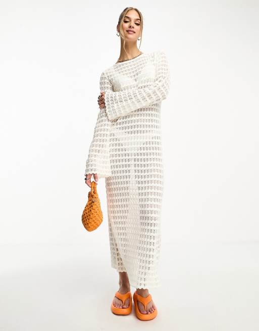 & Other Stories - Gehaakte maxi jurk in wit