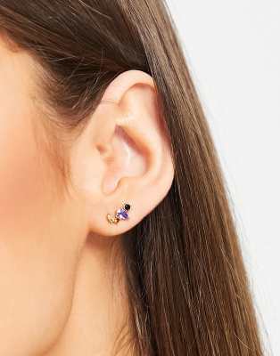 & Other Stories gem earrings in multi-Gold