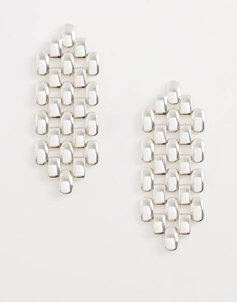 & Other Stories geometric drop earrings in silver - view 1