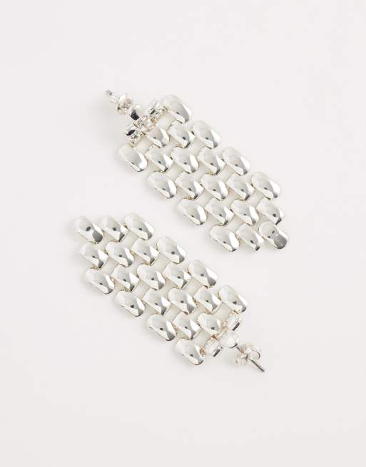 & Other Stories - Geometrische oorhangers in zilver, 4 van 4