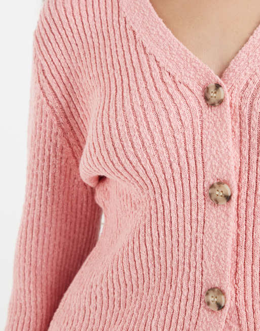 & Other Stories - Geribbeld, aansluitend vest in roze , 4 van 4