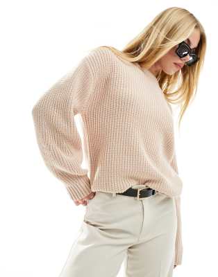 & Other Stories - Gerippter Pullover aus Wollmischung in Beige-Neutral