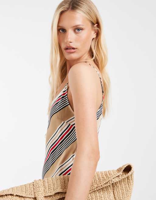 & Other Stories - Gestreepte cami-jurk in beige, 3 van 4