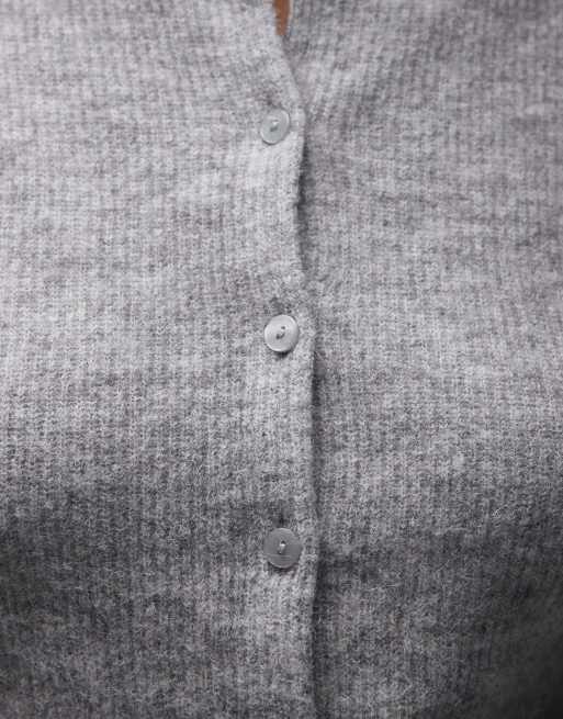& Other Stories - Gilet boutonné en alpaga et laine - Gris, 3 de 4