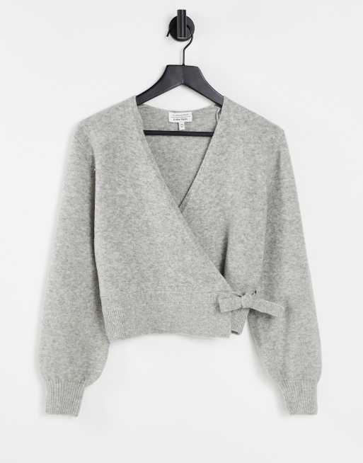 u0026 Other Stories - Gilet cache-cœur - Gris chiné clair | ASOS