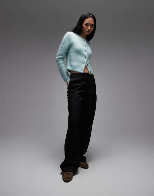 & Other Stories - Gilet en laine et mohair - Bleu turquoise, 3 de 4