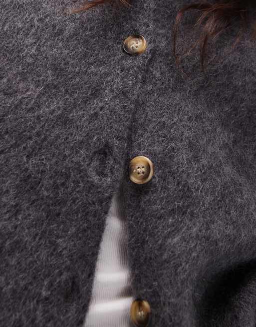 & Other Stories - Gilet en laine et mohair mélangés - Gris, 3 de 4