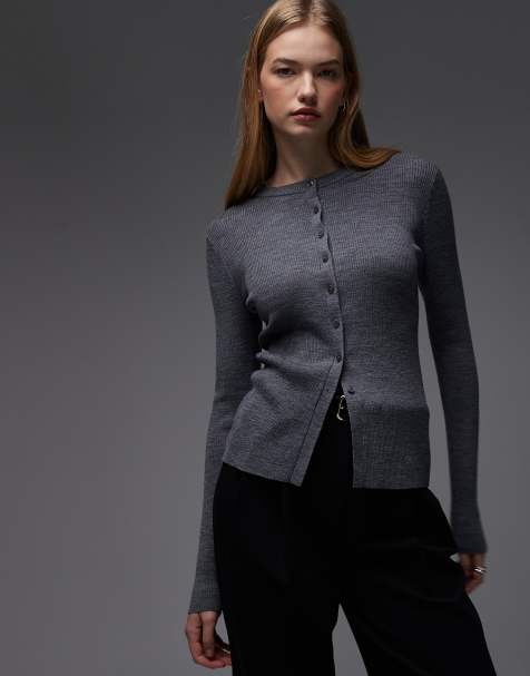 & Other Stories - Gilet en maille - Gris foncé - view 1