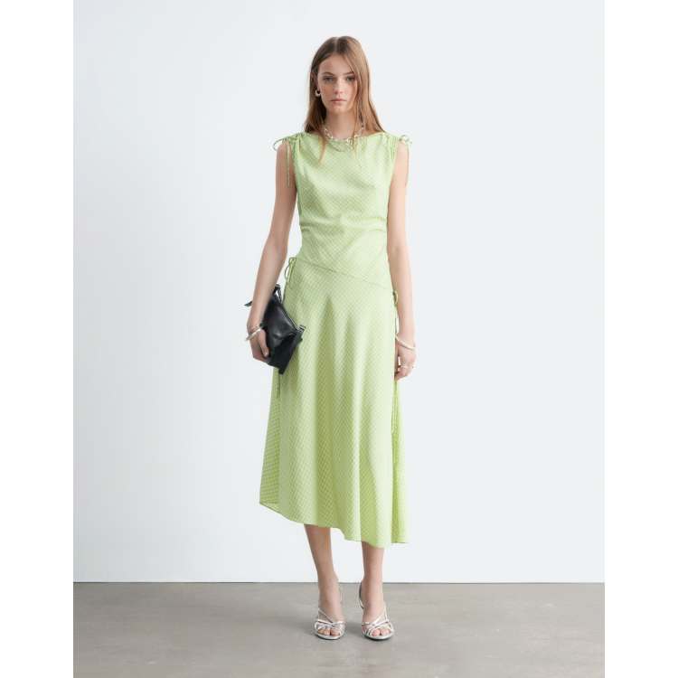 & Other Stories gingham sun dress in light green | ASOS