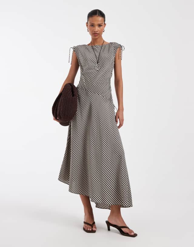 dark blue gingham dress & Other Stories - Sundress - Women - Polyester - 38 EU The Margo linen dress
