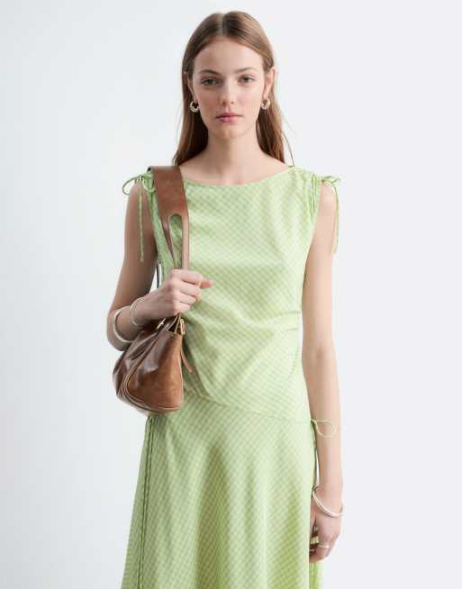 & Other Stories gingham sundress in light green, 2 of 5