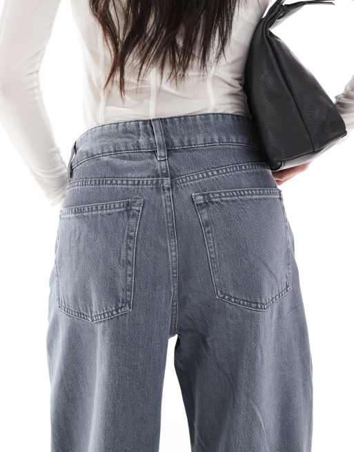 & Other Stories - Gio - Vasket grå jeans med mellemhøj talje og vide ben i afslappet pasform, 4 af 5