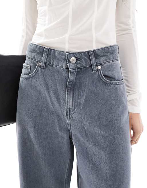 & Other Stories - Gio - Vasket grå jeans med mellemhøj talje og vide ben i afslappet pasform, 5 af 5