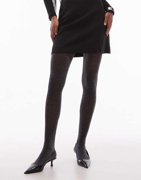 & Other Stories glitter tights in black - view 1