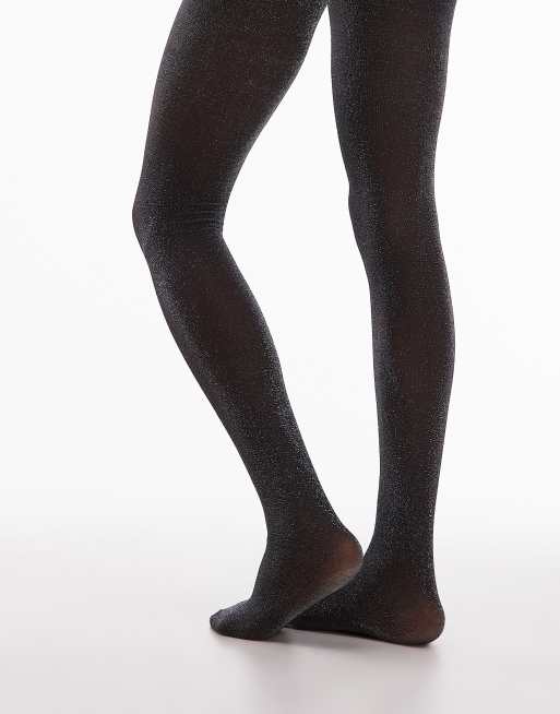 & Other Stories glitter tights in black, 3 of 3