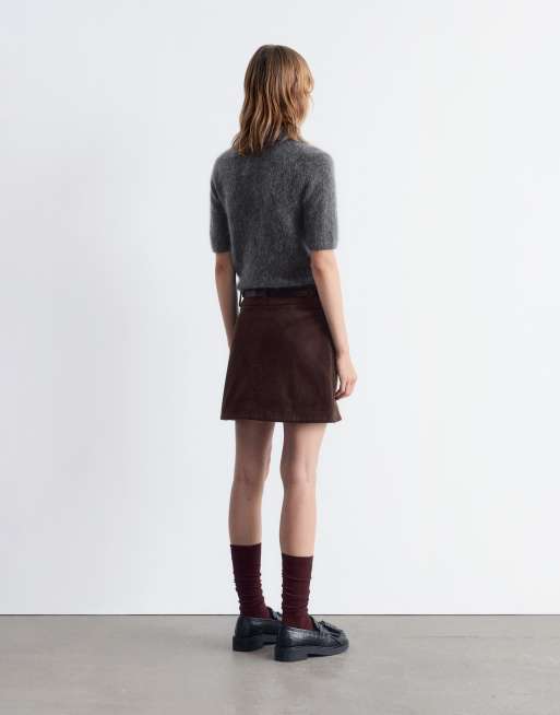 & Other Stories - Grå slim-top i mohair- og uldblanding med polokrave, 2 af 4