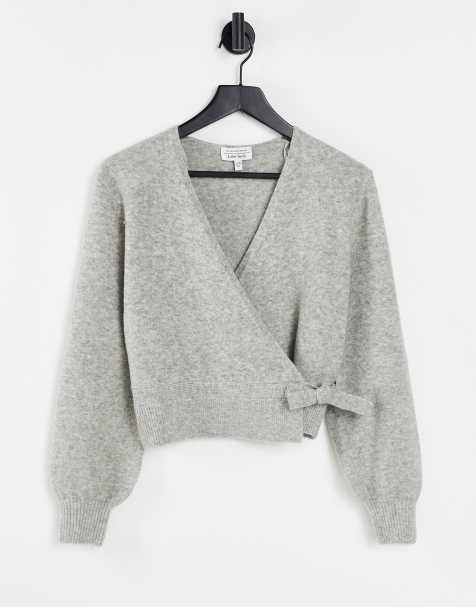 & Other Stories — Gråmeleret cardigan med slå-om - view 1