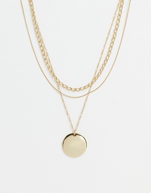 & Other Stories layering pendant necklace in gold