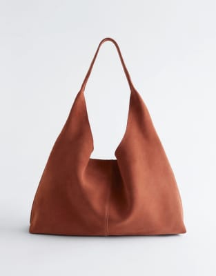 & Other Stories - Große Tragetasche aus Wildleder in Rot