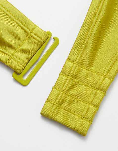 & Other Stories – Grön, krinklad bikini i trekantsmodell med knut - view 1