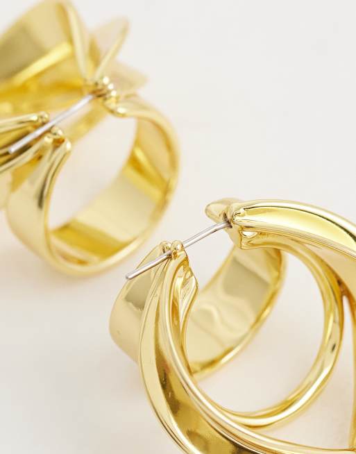 & Other Stories - Grote luxe oorbellen met gedraaid ontwerp in goud, 3 van 4