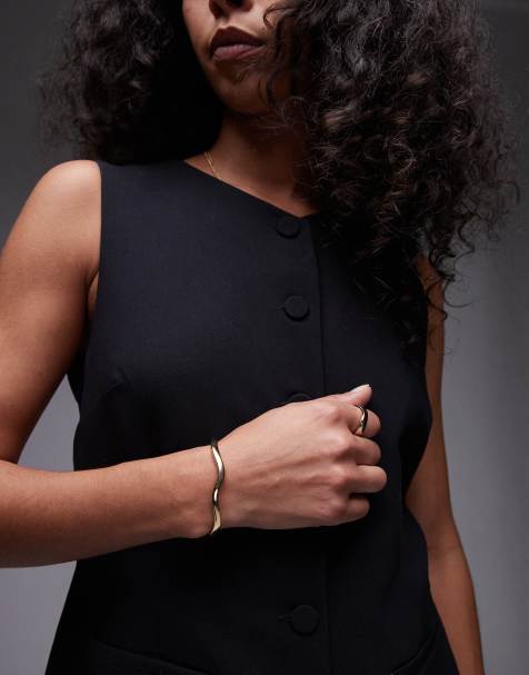 & Other Stories – Guldfärgat cuff-armband med vågig design - view 1