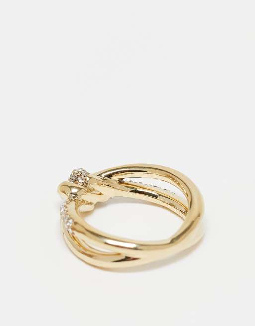 & Other Stories - Guldfarvet ring med rhinstensdetalje, 3 af 3