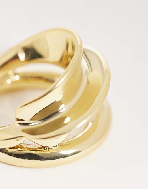 & Other Stories - Guldfarvet ring med skulptureret snoning, 3 af 3