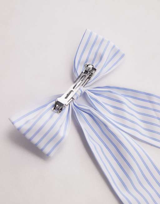 & Other Stories - Haarclip met strik in blauwe en witte kuststrepen, 2 van 3