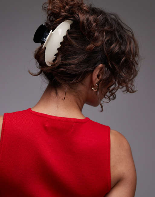 & Other Stories hair claw clip in black and brown