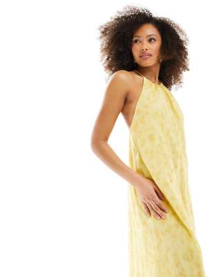 【関税・送料込】YELLOW WORK OF ART MAXI DRESS Rialto Floral Chiffon Maxi Dress- Women's Designer Luxury