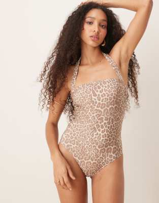 & Other Stories Halterneck Square Neck Swimsuit