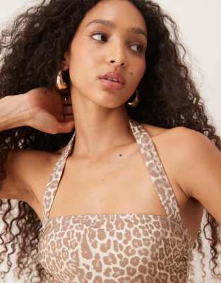 Shop & Other Stories Halterneck Square Neck Swimsuit